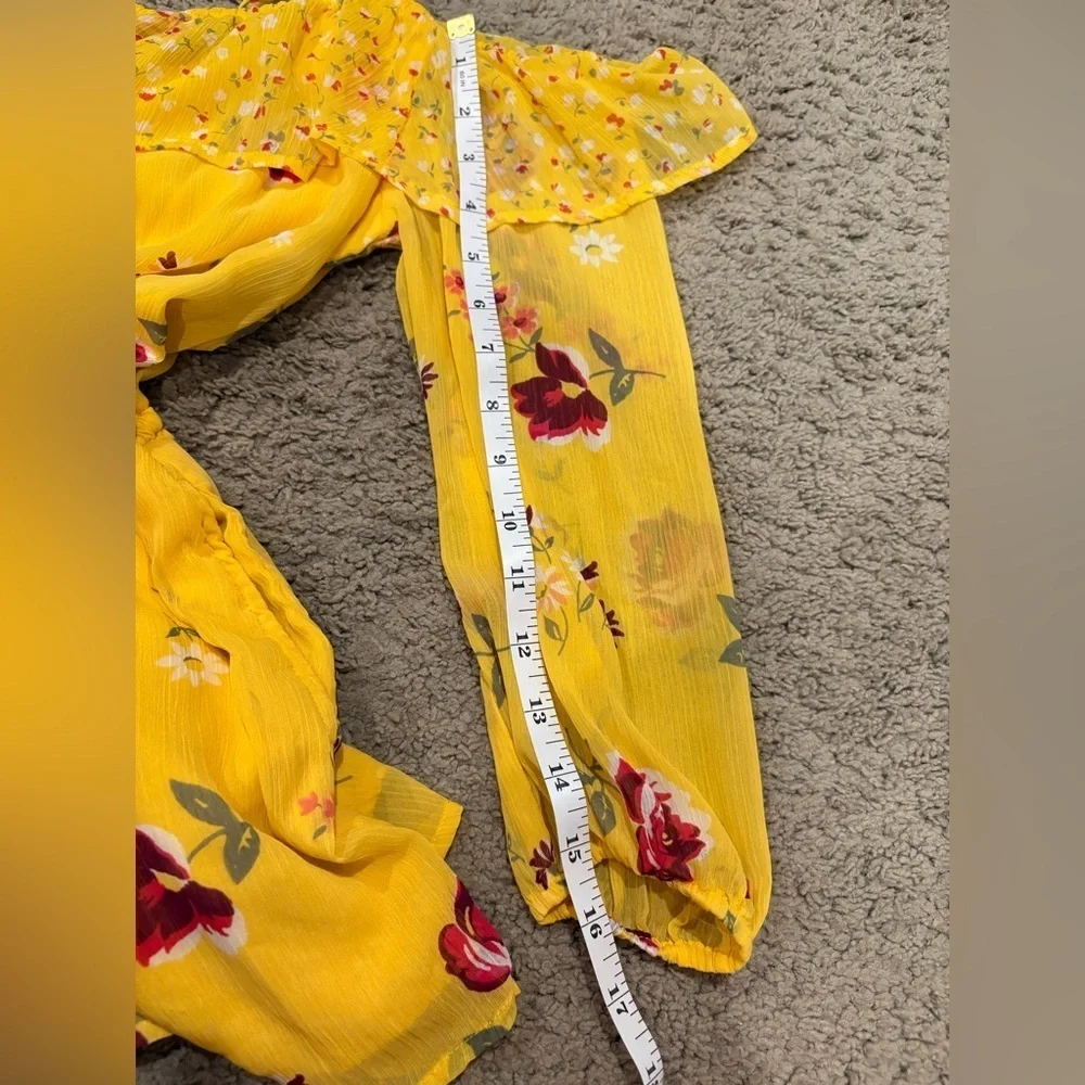 Abercrombie kids off-the-shoulder floral romper girls size 11/12 EUC